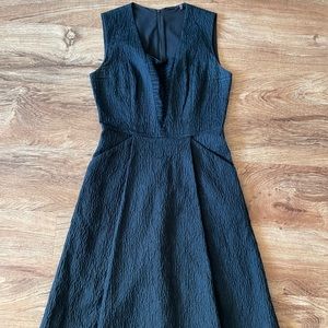 Elie Tahari Black Textured Dress